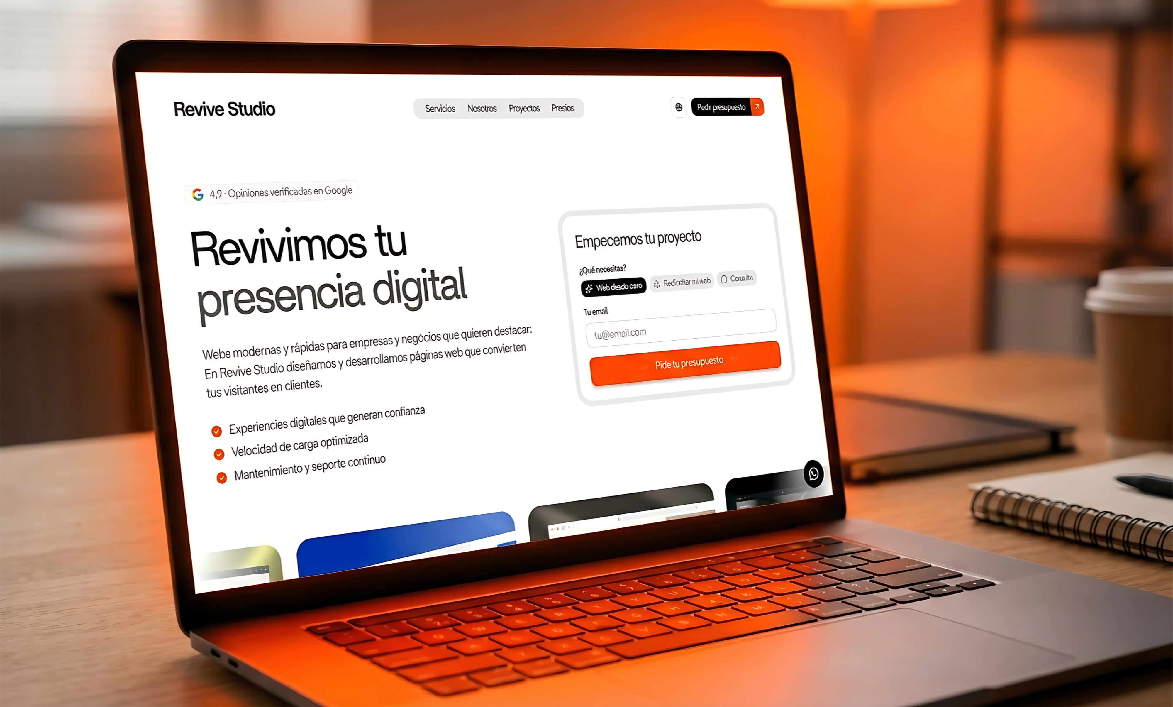 ¡Hola! Tu web merece una segunda vida: Bienvenido a Revive Studio
